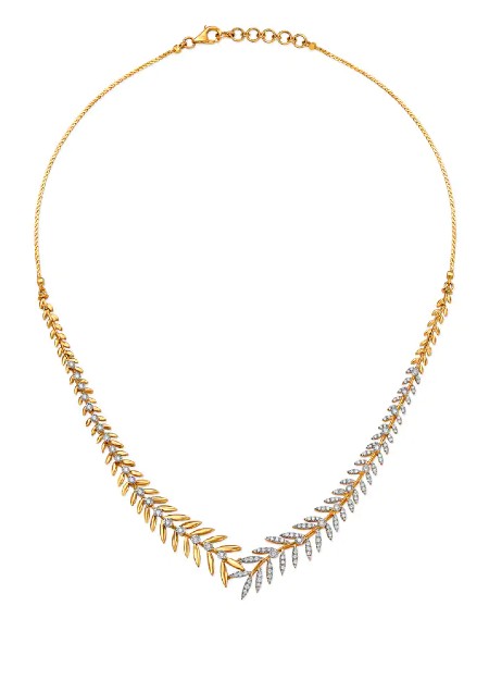 ELEGANT NECKWEAR IN A COMBINATION OF YELLOW AND WHITE GOLD